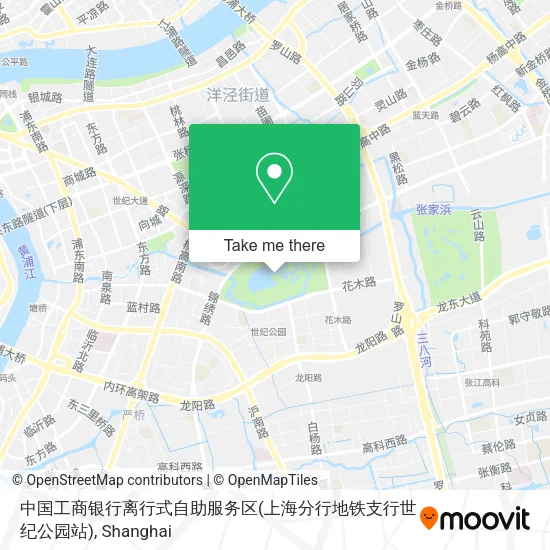 中国工商银行离行式自助服务区(上海分行地铁支行世纪公园站) map
