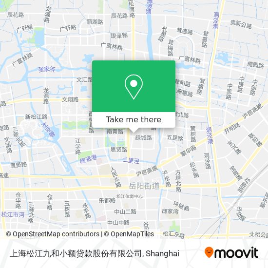 上海松江九和小额贷款股份有限公司 map