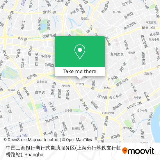 中国工商银行离行式自助服务区(上海分行地铁支行虹桥路站) map