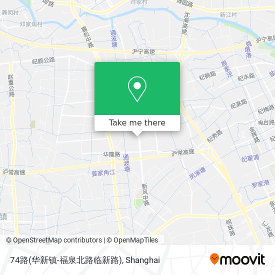 74路(华新镇-福泉北路临新路) map