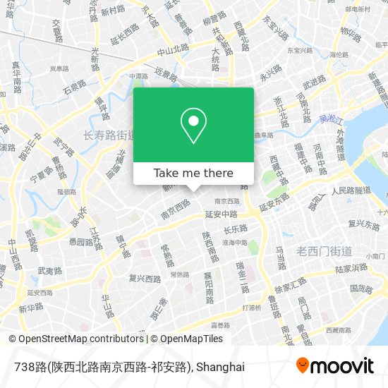 738路(陕西北路南京西路-祁安路) map