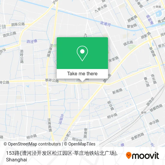 153路(漕河泾开发区松江园区-莘庄地铁站北广场) map