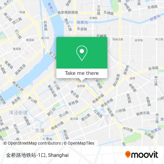 金桥路地铁站-1口 map
