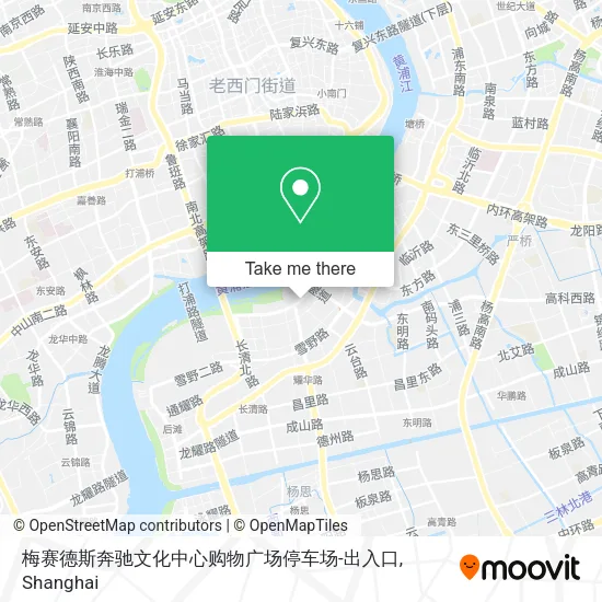 梅赛德斯奔驰文化中心购物广场停车场-出入口 map
