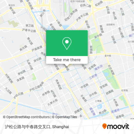 沪松公路与中春路交叉口 map