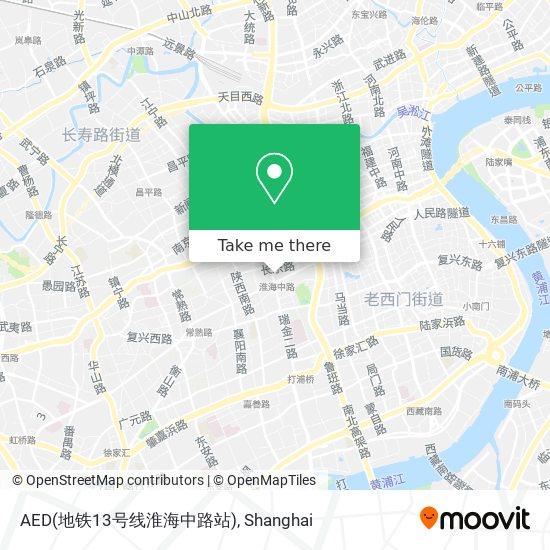 AED(地铁13号线淮海中路站) map