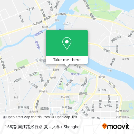 168路(国江路淞行路-复旦大学) map