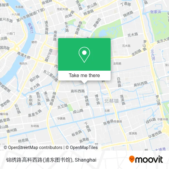 锦绣路高科西路(浦东图书馆) map