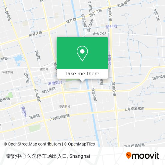 奉贤中心医院停车场出入口 map