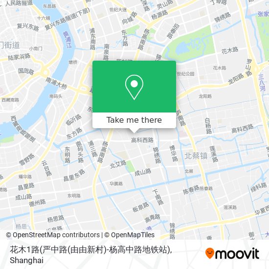 花木1路(严中路(由由新村)-杨高中路地铁站) map