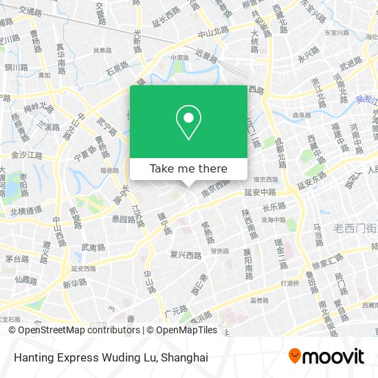 Hanting Express Wuding Lu map