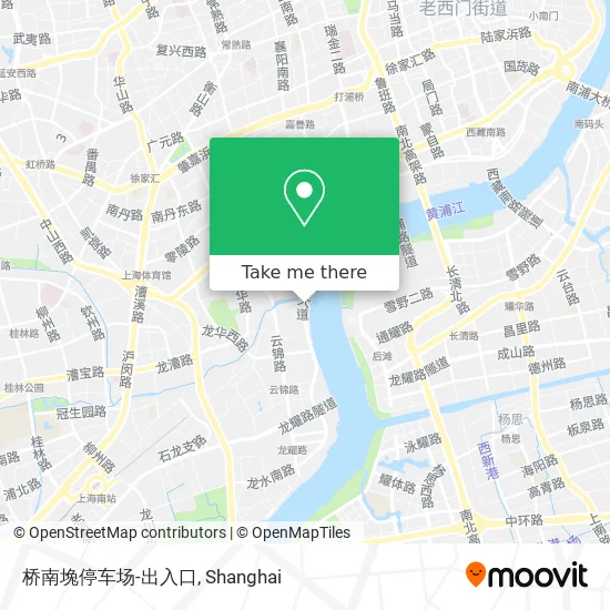 桥南堍停车场-出入口 map