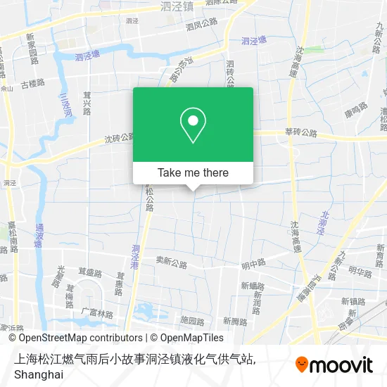 上海松江燃气雨后小故事洞泾镇液化气供气站 map