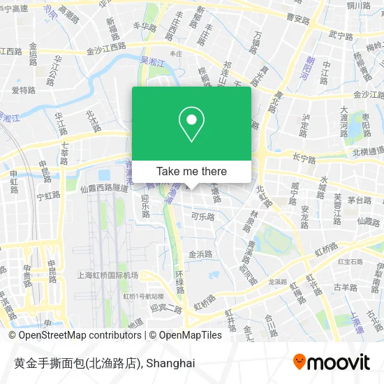 黄金手撕面包(北渔路店) map