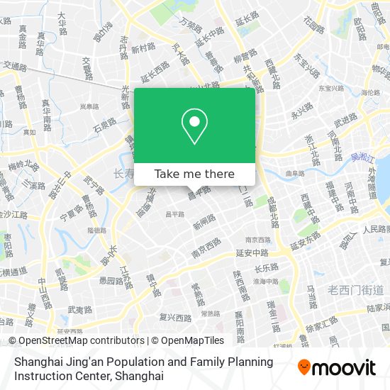 Shanghai Jing'an Population and Family Planning Instruction Center map