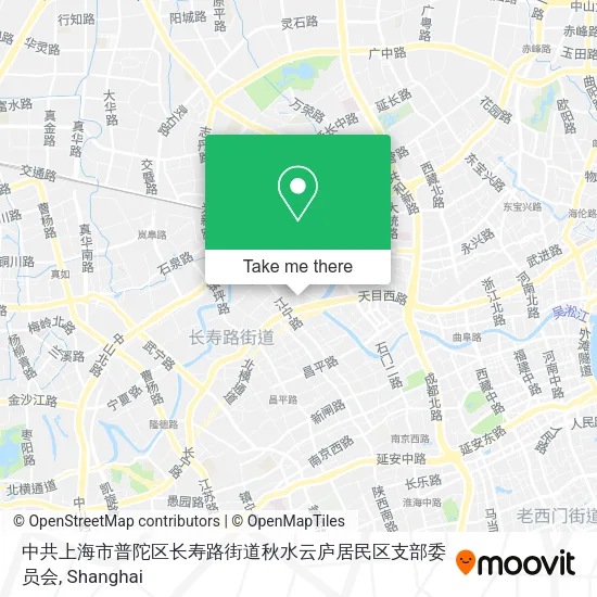 中共上海市普陀区长寿路街道秋水云庐居民区支部委员会 map