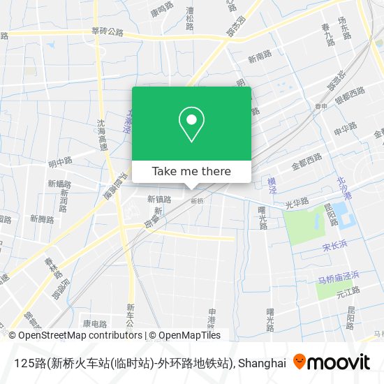 125路(新桥火车站(临时站)-外环路地铁站) map