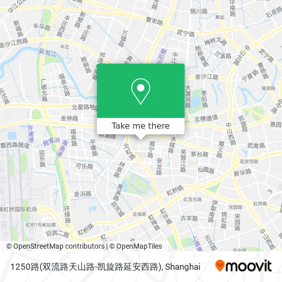 1250路(双流路天山路-凯旋路延安西路) map