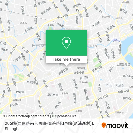 206路(西康路南京西路-临汾路阳泉路(彭浦新村)) map