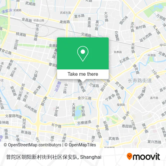 普陀区朝阳新村街到社区保安队 map