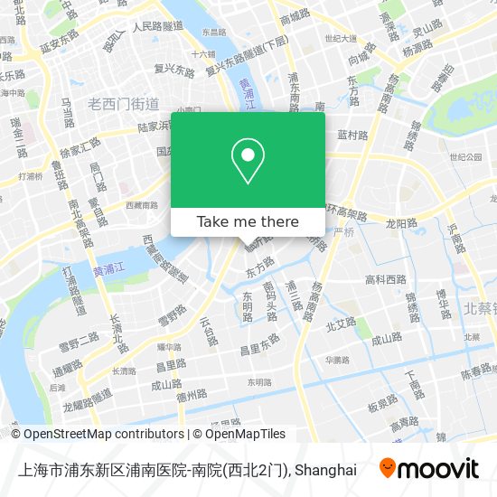 上海市浦东新区浦南医院-南院(西北2门) map