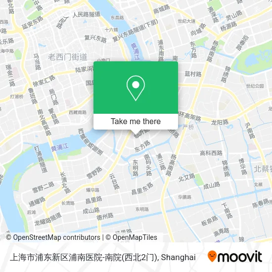 上海市浦东新区浦南医院-南院(西北2门) map