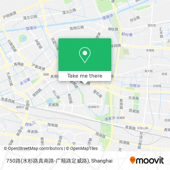 750路(水杉路真南路-广顺路定威路) map
