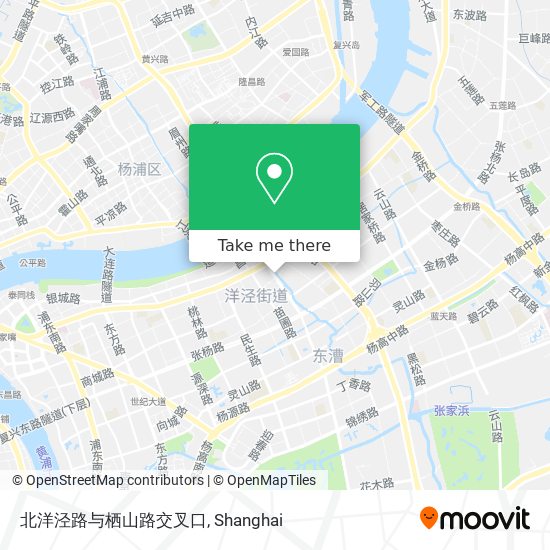 北洋泾路与栖山路交叉口 map