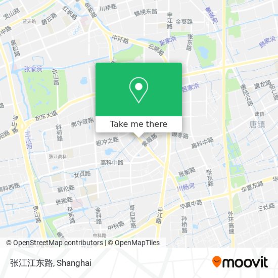 张江江东路 map