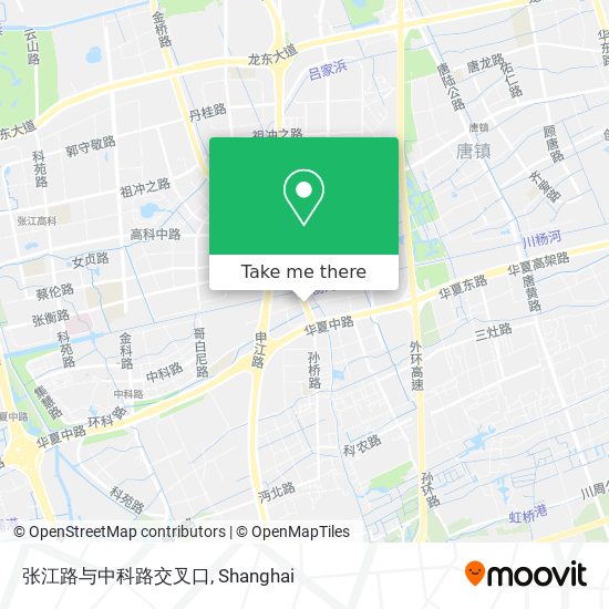 张江路与中科路交叉口 map