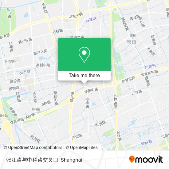 张江路与中科路交叉口 map