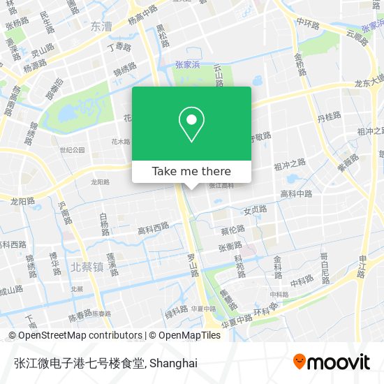 张江微电子港七号楼食堂 map