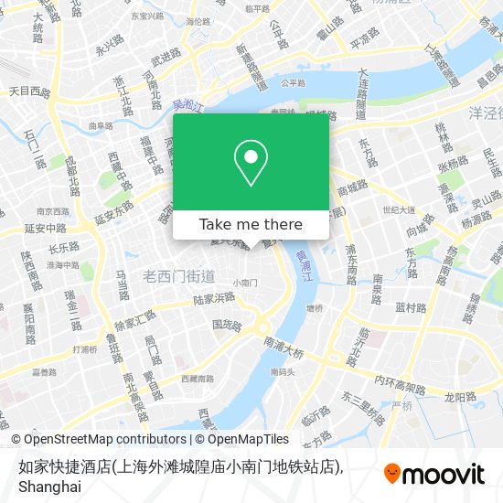 如家快捷酒店(上海外滩城隍庙小南门地铁站店) map