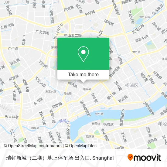 瑞虹新城（二期）地上停车场-出入口 map