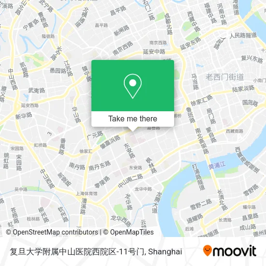 复旦大学附属中山医院西院区-11号门 map
