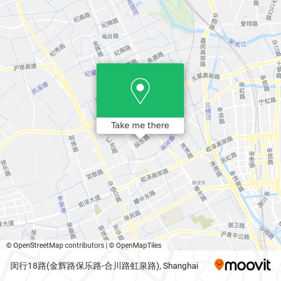 闵行18路(金辉路保乐路-合川路虹泉路) map