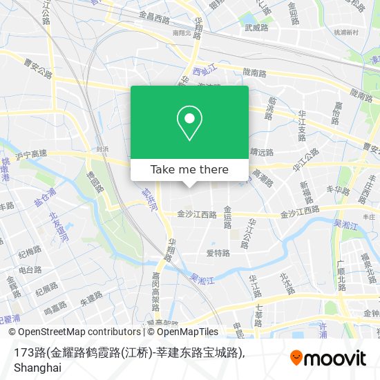 173路(金耀路鹤霞路(江桥)-莘建东路宝城路) map