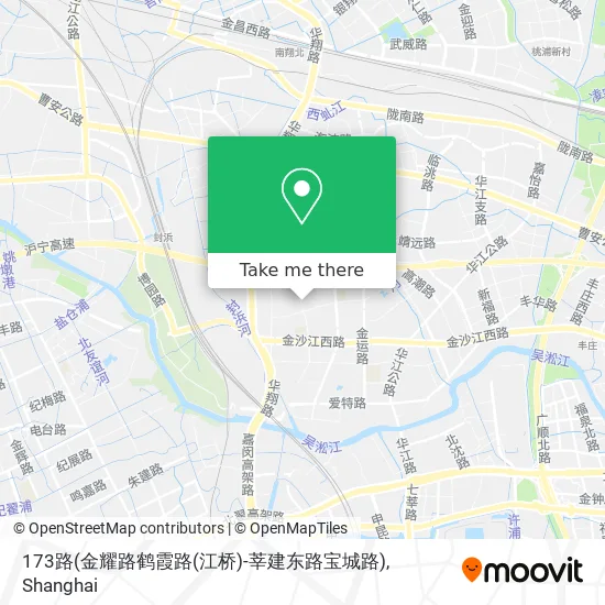 173路(金耀路鹤霞路(江桥)-莘建东路宝城路) map
