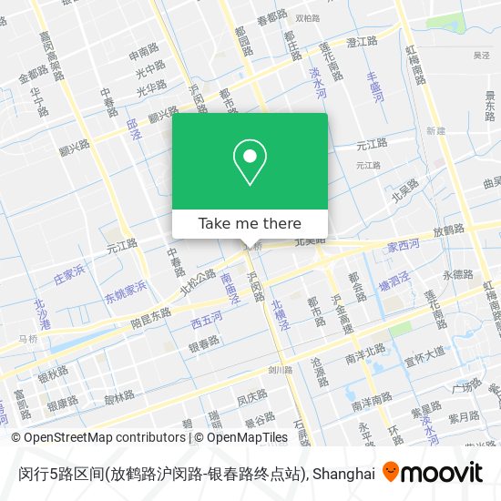 闵行5路区间(放鹤路沪闵路-银春路终点站) map