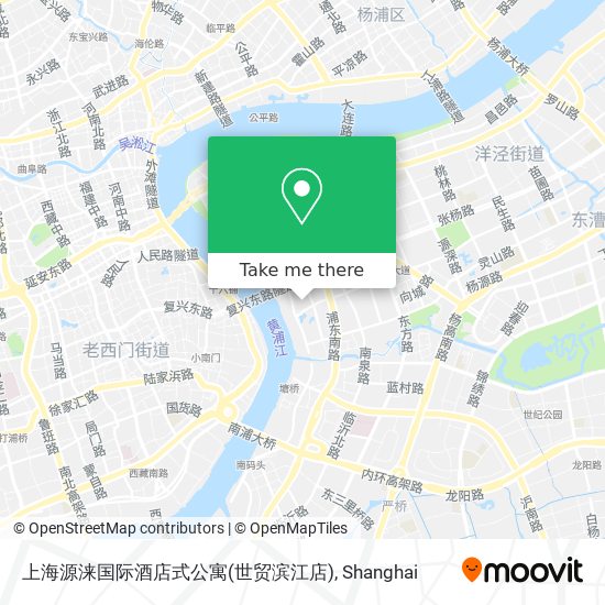 上海源涞国际酒店式公寓(世贸滨江店) map