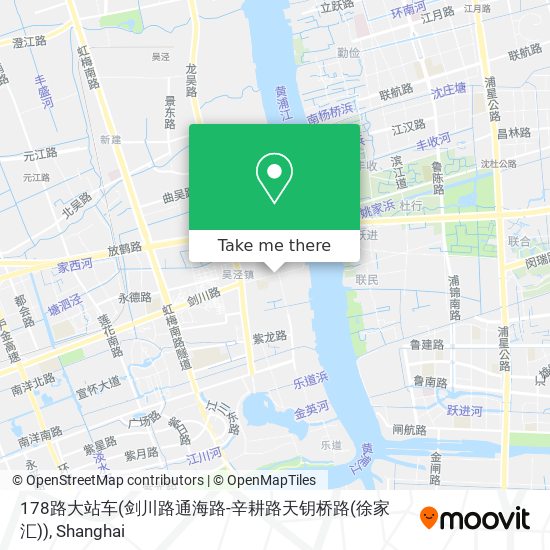 178路大站车(剑川路通海路-辛耕路天钥桥路(徐家汇)) map
