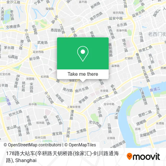 178路大站车(辛耕路天钥桥路(徐家汇)-剑川路通海路) map