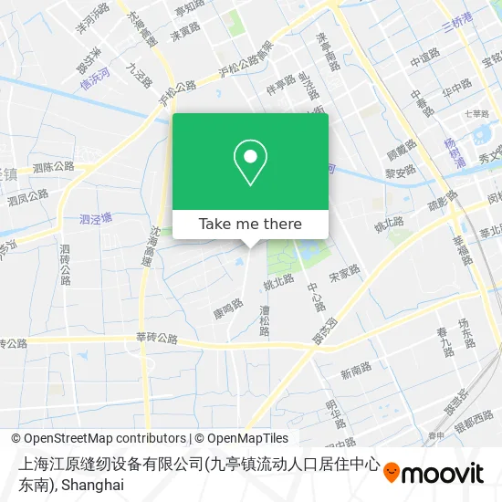 上海江原缝纫设备有限公司(九亭镇流动人口居住中心东南) map