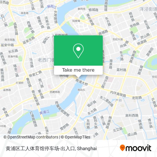 黄浦区工人体育馆停车场-出入口 map