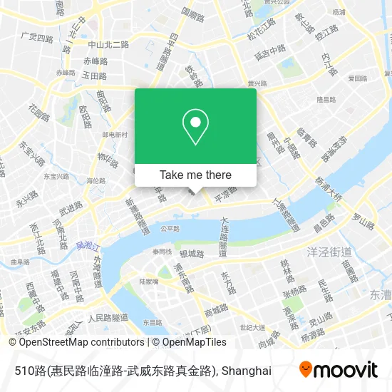 510路(惠民路临潼路-武威东路真金路) map