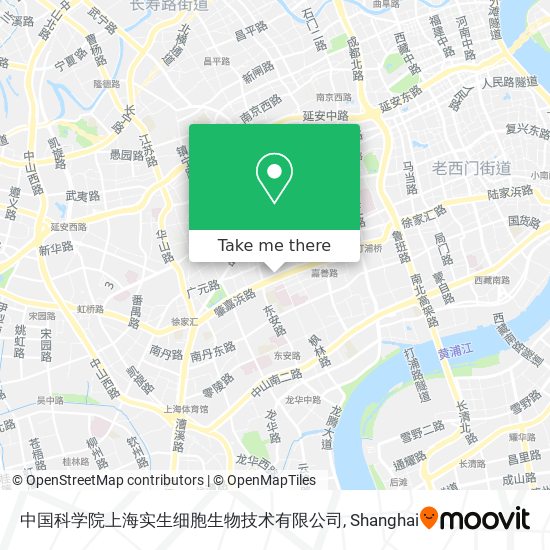 中国科学院上海实生细胞生物技术有限公司 map