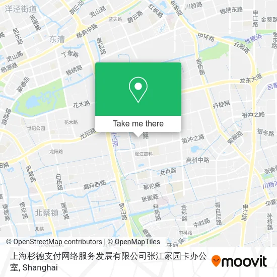 上海杉德支付网络服务发展有限公司张江家园卡办公室 map