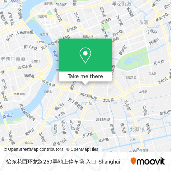 怡东花园环龙路259弄地上停车场-入口 map