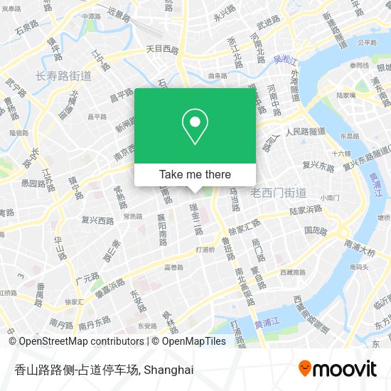 香山路路侧-占道停车场 map
