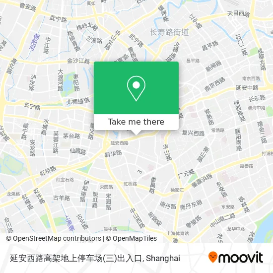 延安西路高架地上停车场(三)出入口 map